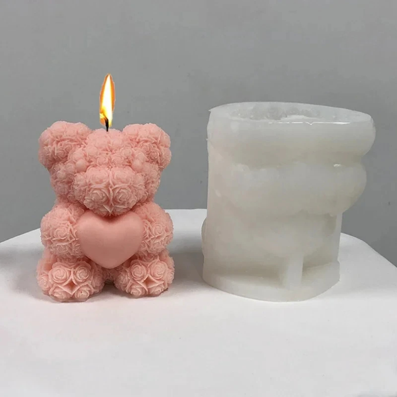 Candle Supplies Storage - 3D Orso Abbraccio Amore Stampi per
