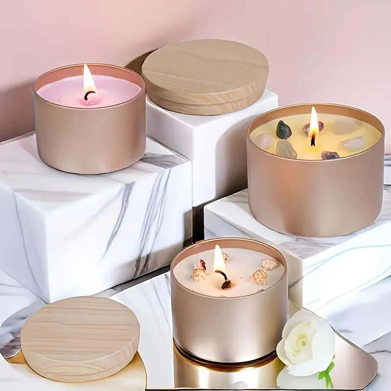 Candle Making Supplies Jars - Barattoli in Metallo Oro Rosa per