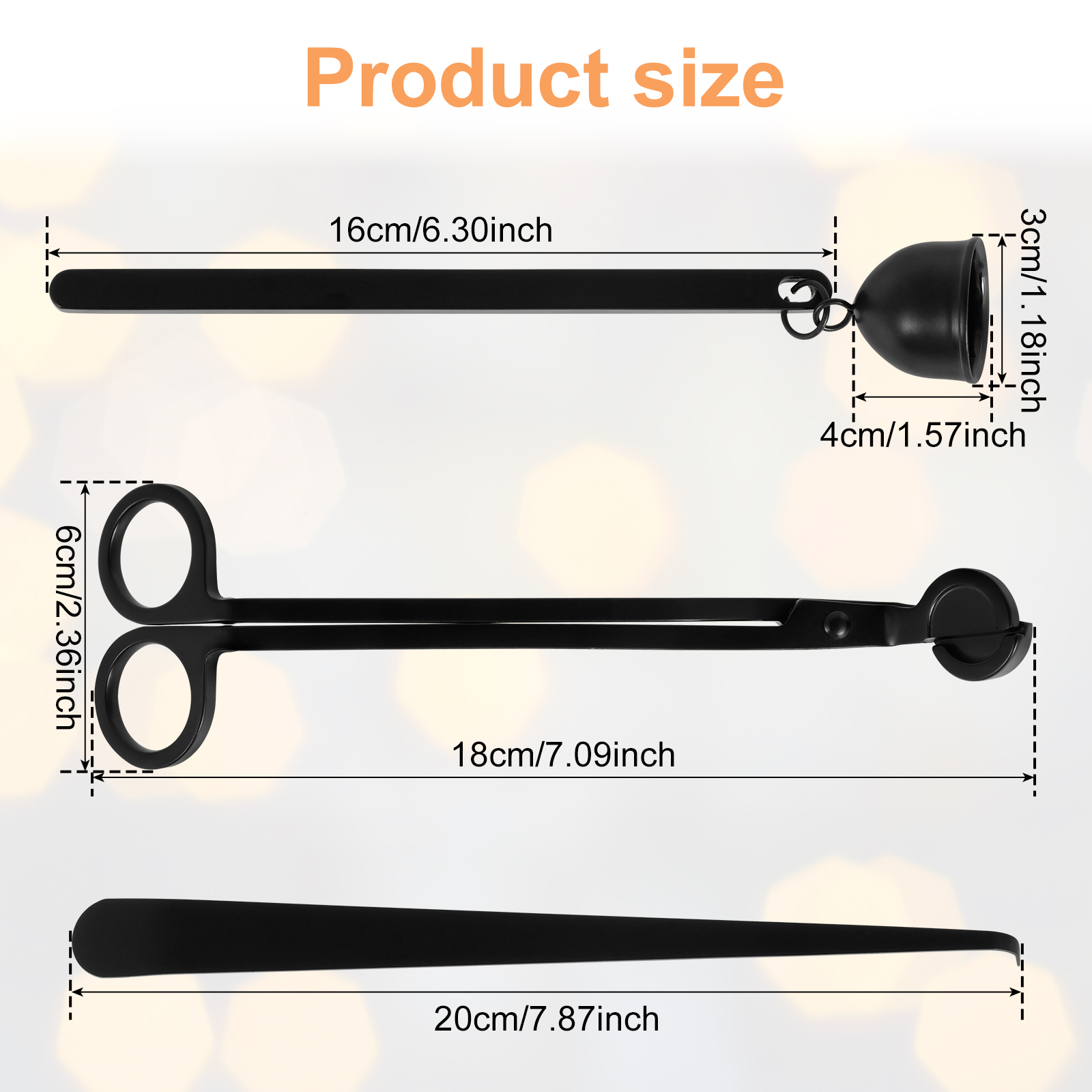 Wick Dipper Tool - 3 pezzi strumento per estinguere candele