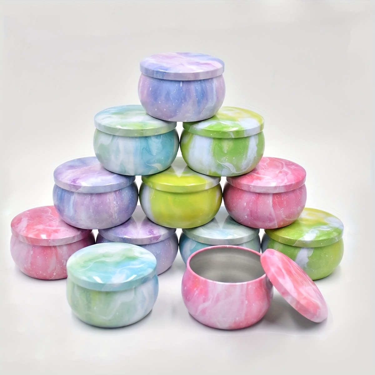 Candle Making Supplies Jars - Barattoli vuoti in metallo con motivo
