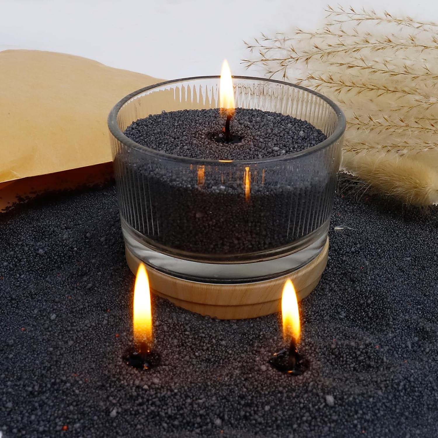 Candle Supplies Storage - Sabbia Nera per Candele con Stoppino,