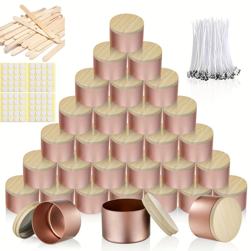 Barattoli in Metallo Oro Rosa  - Candle Making Supplies Jars recensione e prezzo