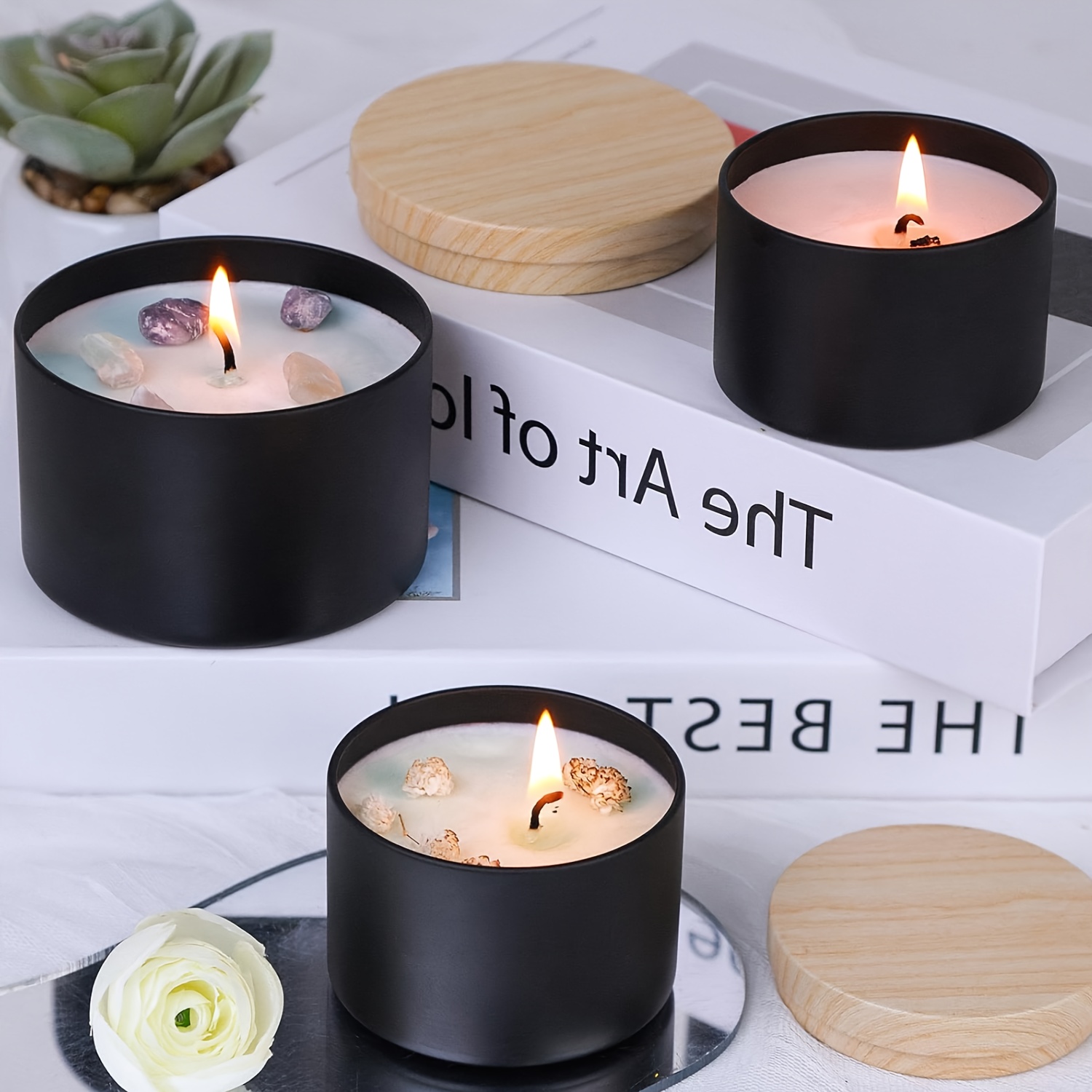 Barattoli neri per candele con - Candle Making Supplies Jars recensione e prezzo